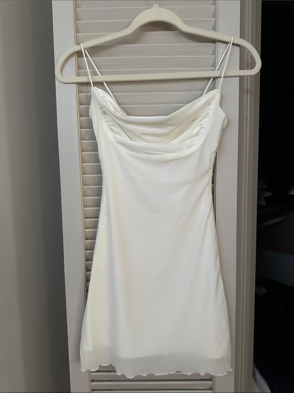 Princess Polly White Cowl Neck Mini Dress